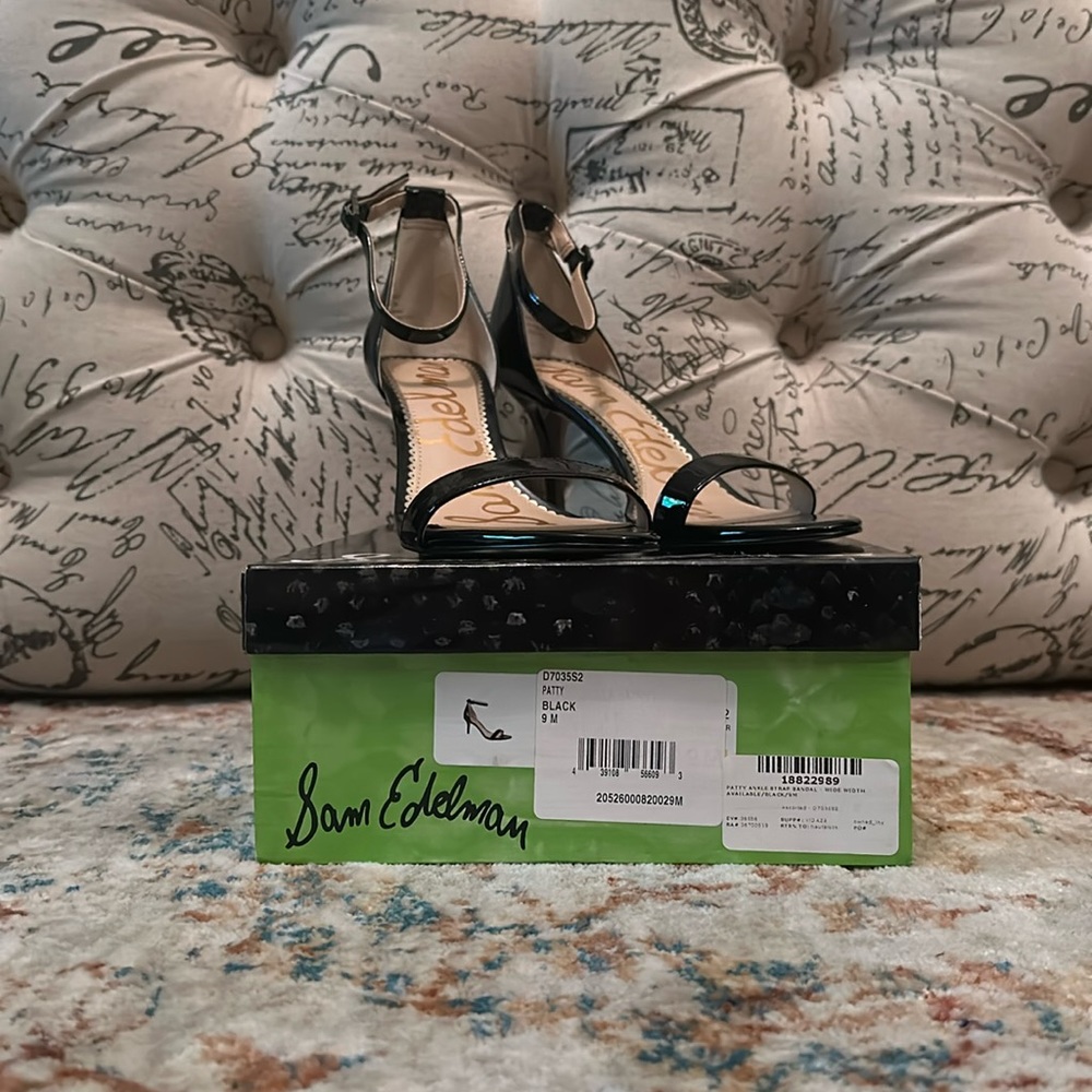 Sam Edelman New in Box Patti Black Patent Heels